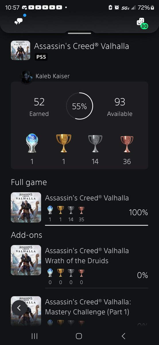 KalebKaiser9's tweet image. Platinum Trophy # 21 in the books
#AssassinsCreedValhalla
#PS5Share