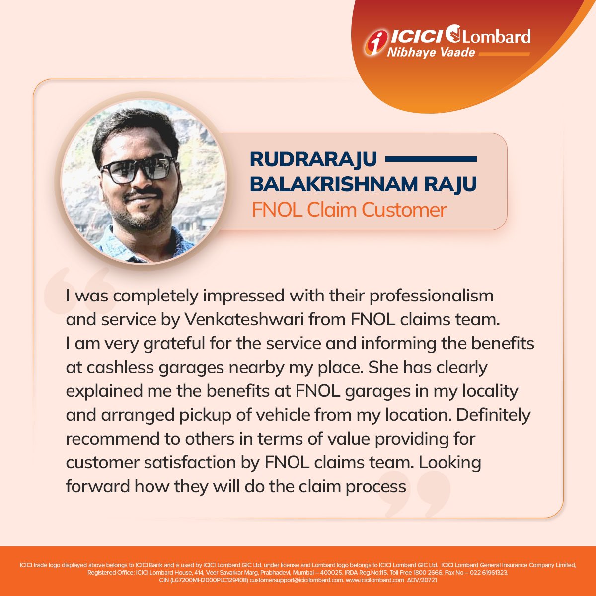 Empowering journeys with seamless support at every turn.

#NibhayeVaade #ICICILombard #Testimonial #CustomerSpotlight