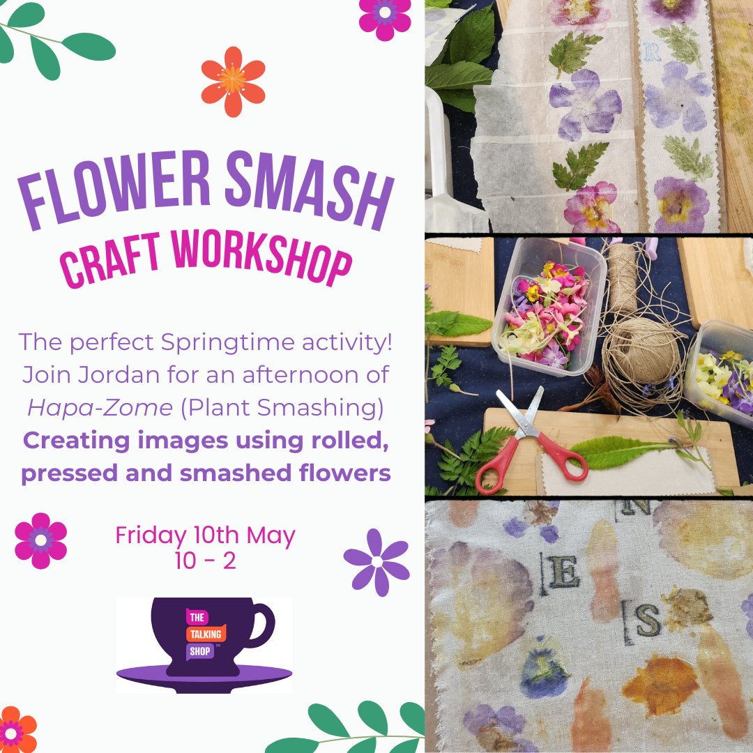Spring has sprung and we've got the perfect activity to celebrate the lighter nights and blooming flowers! Pop to the shop next Friday to try your hand at 'Hapa-Zome' #Blackwood #EveryonesInvited 🌺🌻🌹