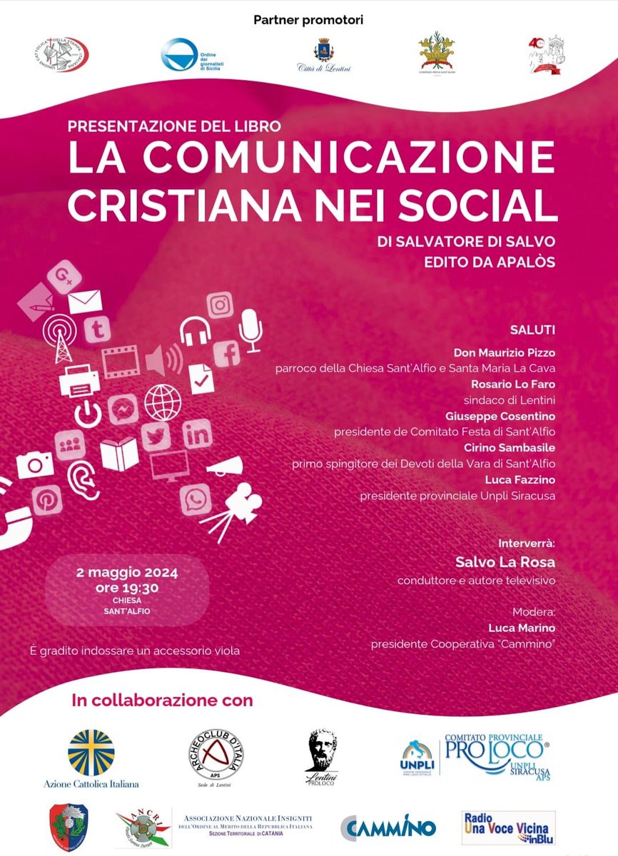 Copercom (@copercom) on Twitter photo La #comunicazione cristiana nei #social
Il 2 maggio presentazione a Lentini (Siracusa) del libro di Salvatore Di Salvo, segretario nazionale dell'#Ucsi
Per saperne di più: tinyurl.com/yusv592z
<a href="/Salvo1Di/">Salvatore Di Salvo</a> <a href="/UcsiSicilia/">Ucsi Sicilia</a>
<a href="/vivar/">Vincenzo Varagona</a> <a href="/UcsiSocial/">Ucsi Social</a> La #comunicazione cristiana nei #social
Il 2 maggio presentazione a Lentini (Siracusa) del libro di Salvatore Di Salvo, segretario nazionale dell'#Ucsi
Per saperne di più: tinyurl.com/yusv592z
<a href="/Salvo1Di/">Salvatore Di Salvo</a> <a href="/UcsiSicilia/">Ucsi Sicilia</a>
<a href="/vivar/">Vincenzo Varagona</a> <a href="/UcsiSocial/">Ucsi Social</a>