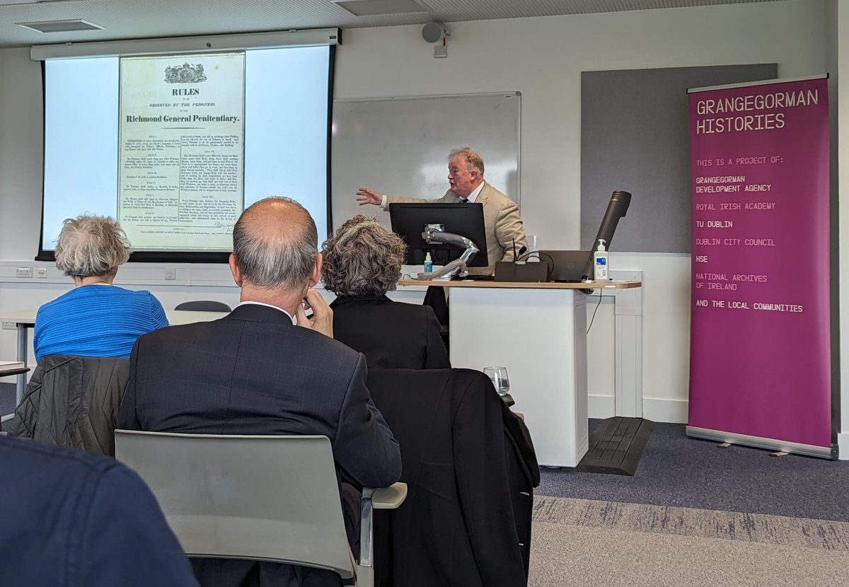 Fascinating snapshot of Grangegorman’s history and archives from @NARIreland Senior Archivist Brian Donnelly today as part of #GrangegormanHistories event with our recent public call awardees.