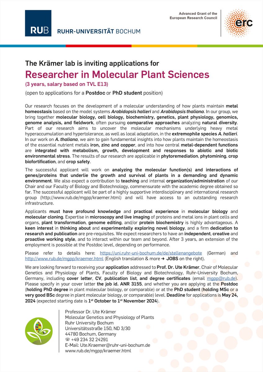 Position available in our group to work on understanding molecular metal homeostasis functions and their natural variation.