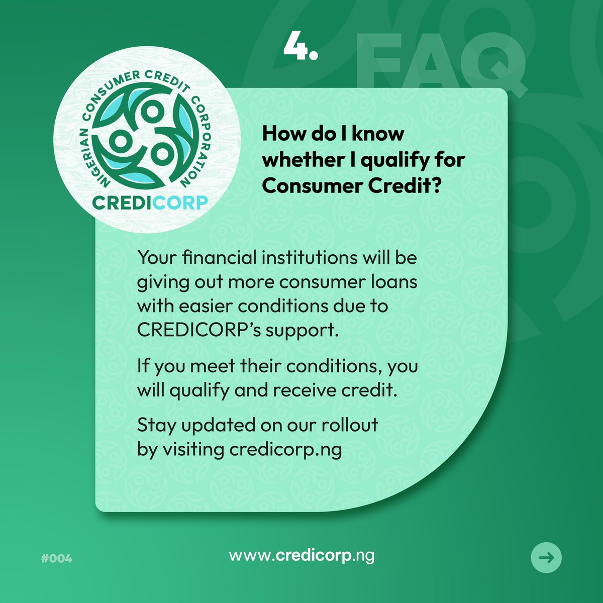 Find answers to common questions in our FAQ guide

#CREDICORP #ConsumerCredit