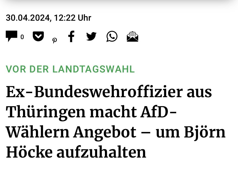 Um die Wahl von Björn #Höcke zu verhindern, will man jetzt verzweifelt mit potenziellen AfD-Wählern ins Gespräch kommen.