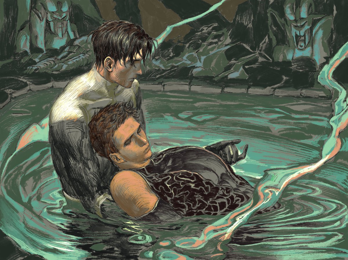 Oh my love don’t forget me, when I let the water take me. #jondami Commissioned from 蜘蛛蝎饺(Fila)