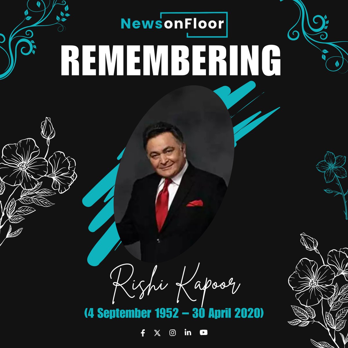 Remembering Rishi Kapoor, a legend of Indian cinema. His charismatic performances and indomitable spirit continue to inspire generations. His legacy lives on, forever etched in our hearts. . . #RishiKapoor #Legend #BollywoodIcon #InMemoriam #IndianCinema #Tribute #Inspiration