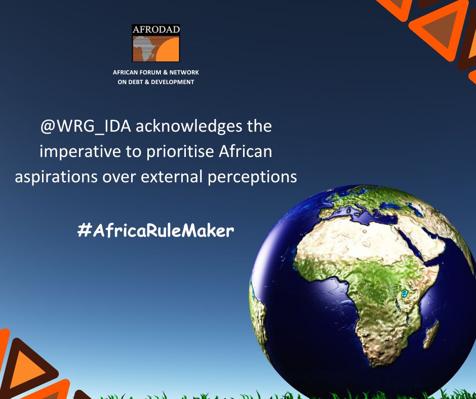 The @WRG_IDA during a CSO meeting in #IDA21NAIROBI has acknowledged that there is a need to bring out what #Africa wants and not what the world thinks #Africa needs! 

#AfricaRuleMaker