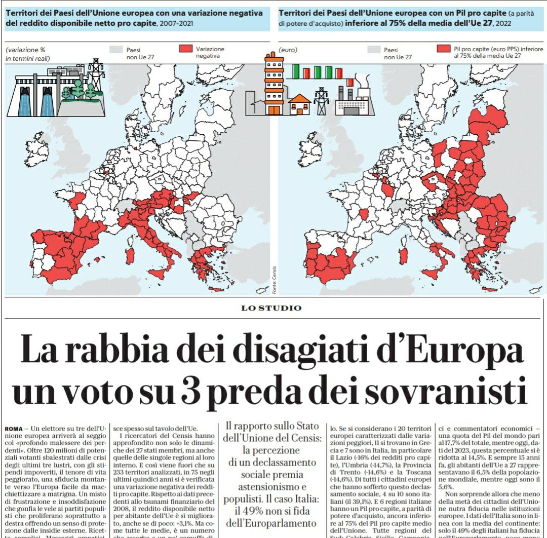 Era inevitabile. Unione Europea ed Eurozona anziché diminuire la disuguaglianze (tra Stati e tra aree interne di uno stesso Paese) le hanno fatte aumentare. Era inevitabile perché è la loro stessa struttura a fare aumentare le asimmetrie.