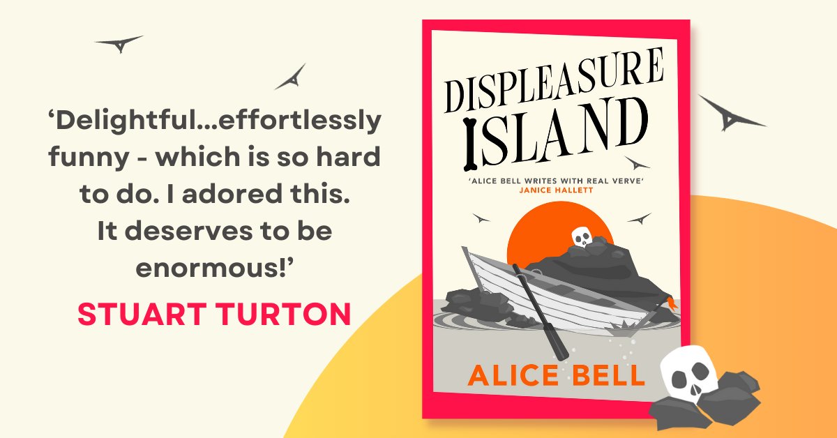 No big deal, just @stu_turton (!!!!!) loving Displeasure Island by @ABeeWords! If a medium, a highly-haunted island, and a muder mystery sounds like your idea of a good time, don't miss it. Out this week! waterstones.com/book/displeasu…