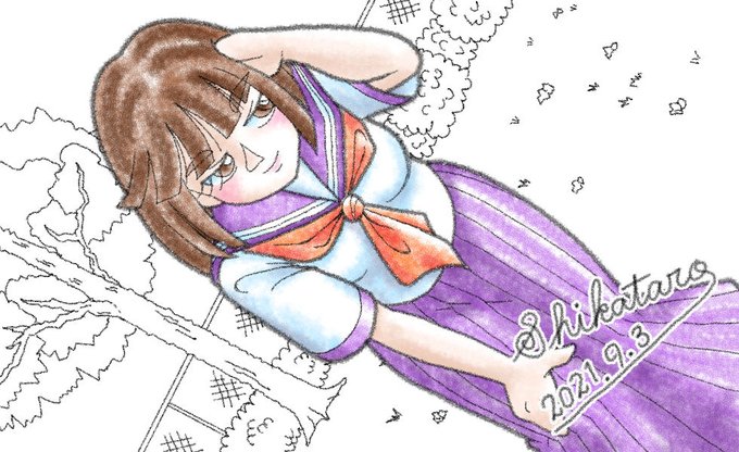 「pleated skirt serafuku」 illustration images(Latest)｜21pages
