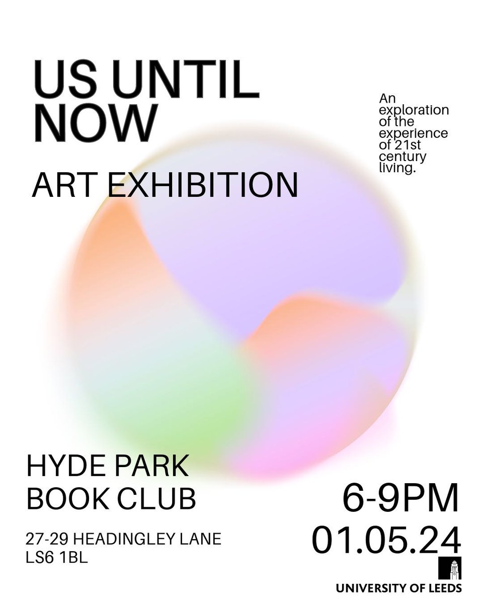 Us until now is an #exhibition of work by four #fineart students @UniversityLeeds The artworks explore the complexities of navigating the 21st century as young individuals in an uncertain world Wednesday 1 May, 6-9pm @HPBCLeeds ahc.leeds.ac.uk/events/event/3… #FestivalOfArt2024