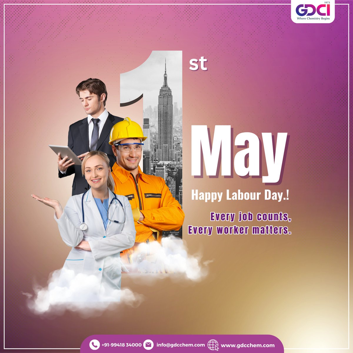 Happy Labour Day from GDCI! Celebrating the hard work and dedication of workers everywhere. 

🛠️ Let's honor the contributions of every individual who helps build a brighter tomorrow.! 

#LabourDay #MayDay #WorkersDay #LaborDay2024 #InternationalWorkersDay #Workforce #GDCIIndia