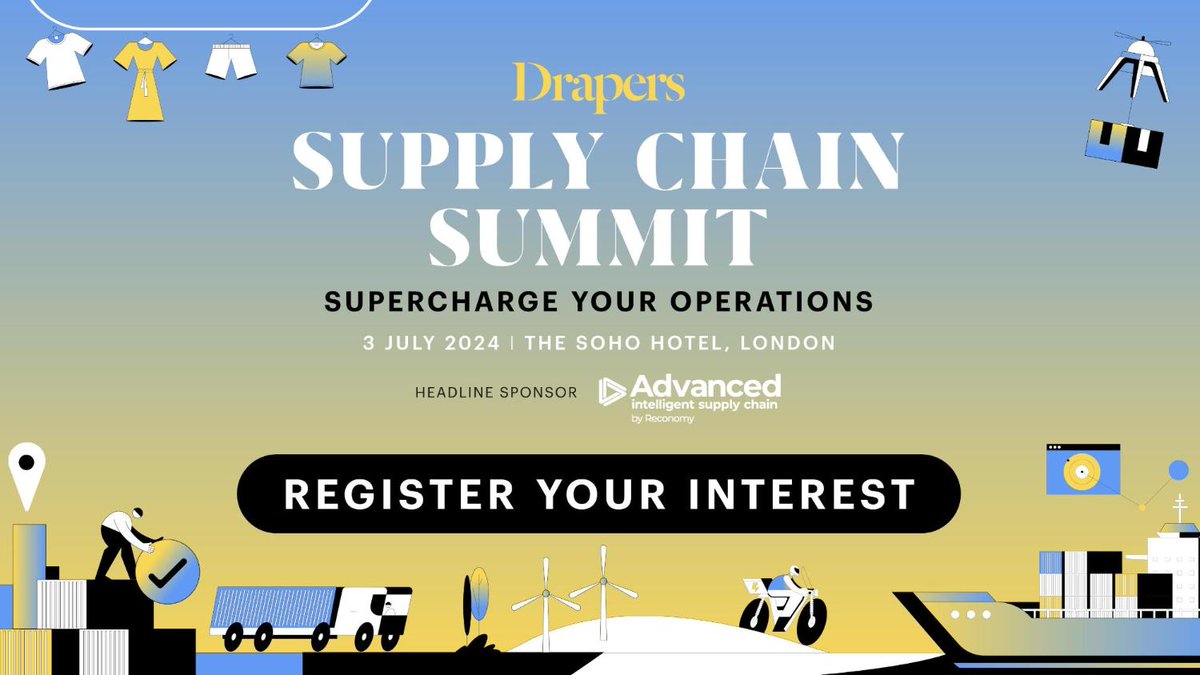 We are delighted to announce that @AllSaintsLive will be kicking off the first #DrapersSupplyChainSummit this July! Join chief operating officer, Catherine Jobling as she discusses managing omnichannel complexities. Register your interest to attend >> bit.ly/44j1BXB