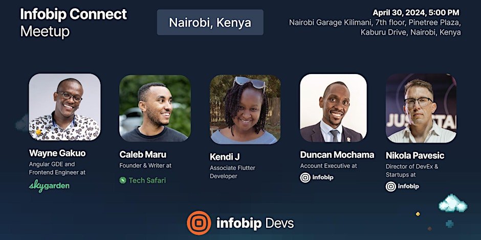 I am super excited to be co-speaking today alongside @kendyjaky at @Infobip's Connect - Nairobi Tech Meetup🙌🏿