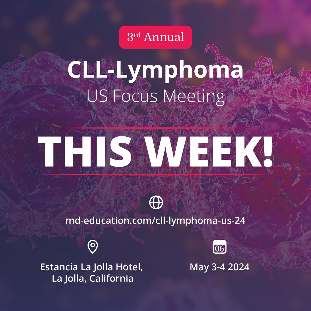 ⭐ The CLL-Lymphoma US Focus Meeting is taking place this Friday! ⭐ We are excited that the 3rd annual event is now only days away! It promises to be a great few days of discussions and presentations, so take a look at the event page below, and keep an eye out in the week as we