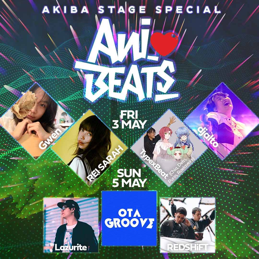 #AFAID24 ANiBEATS is here to bring the house down on Akiba Stage!

🎟️Grab your tickets via bit.ly/afaid24tickets

AFA Indonesia 2024
📅 3-5 May
📍Jakarta Convention Center
🌐 animefestival.asia/afaid24