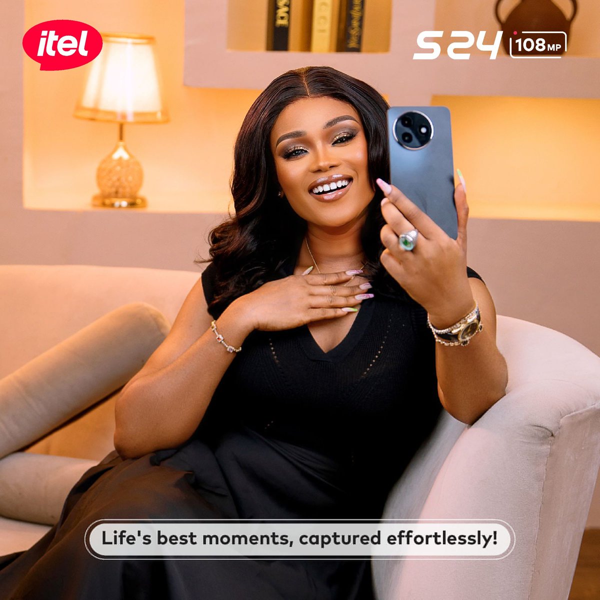 Make sure to seize life's finest moments with the incredible 108MP camera featured in the itel S24! Don't wait, grab your itel S24 from Jumia today and start capturing memories in style! Order now at <jumia.com.ng/itel-ng-cod/>! #itelS24 #108MPCameraInYourPocket