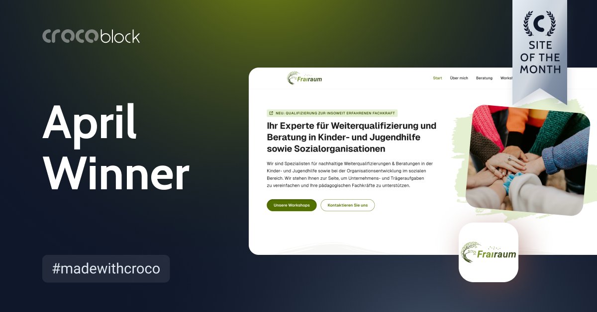 MRcrocoblock's tweet image. Announcing April&apos;s #SiteOfMonth winner  – the Frairaum project, crafted with #BricksBuilder and #JetPlugins.

Check it out at: frai-raum.de

Here&apos;s the invaluable feedback straight from the developer  – Edgar Bollow.⤵