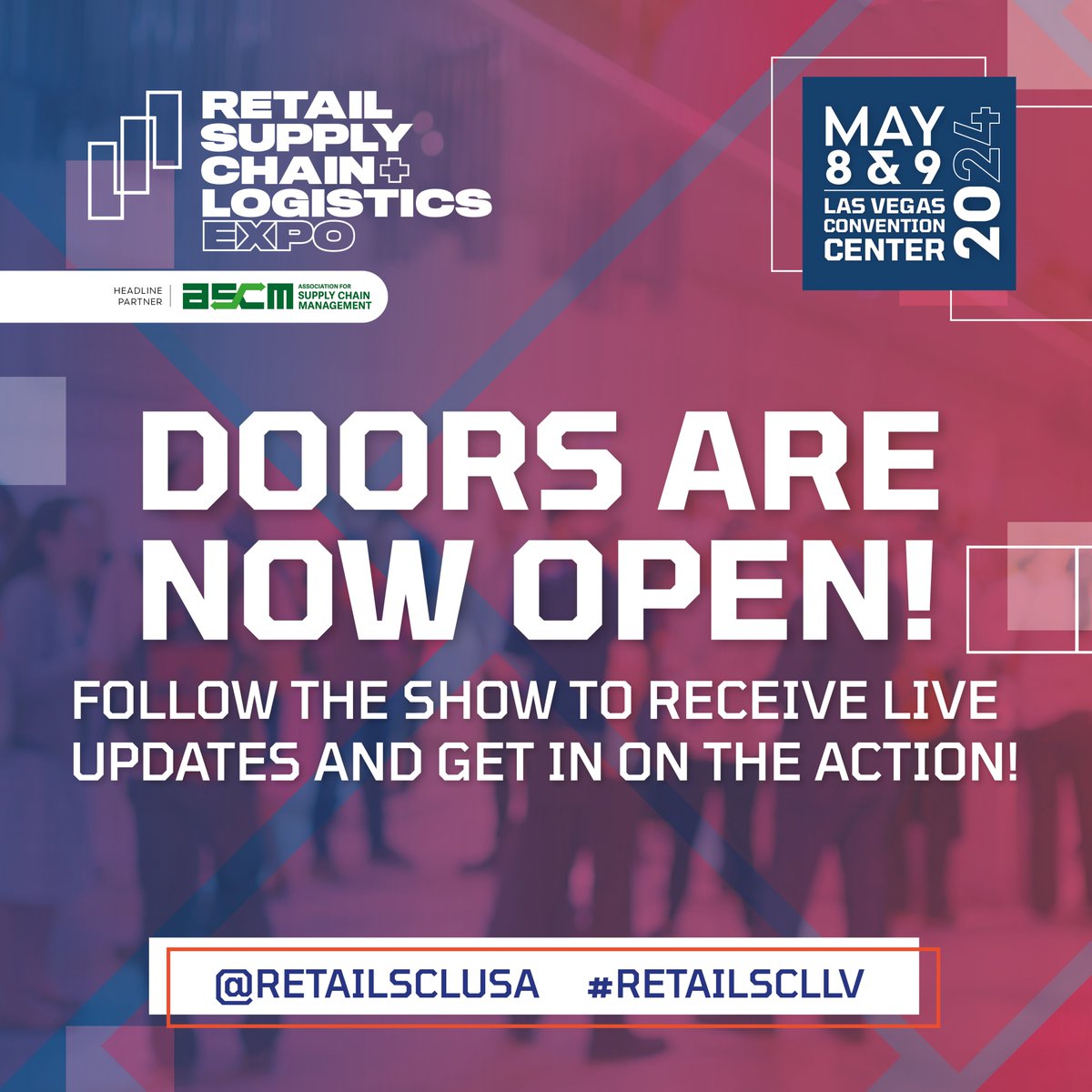 RetailSCL_USA's tweet image. The doors are officially open! 🎉

It is finally time for the day we have been waiting for and we could not be more excited!

Looking to attend day 2? Register for your ticket using code: 𝗥𝗦𝗖𝗟𝗦𝗠 to avoid the $119 fee ➡️ bit.ly/4cn0PMP 🎫

#RetailSCLLV 🚛