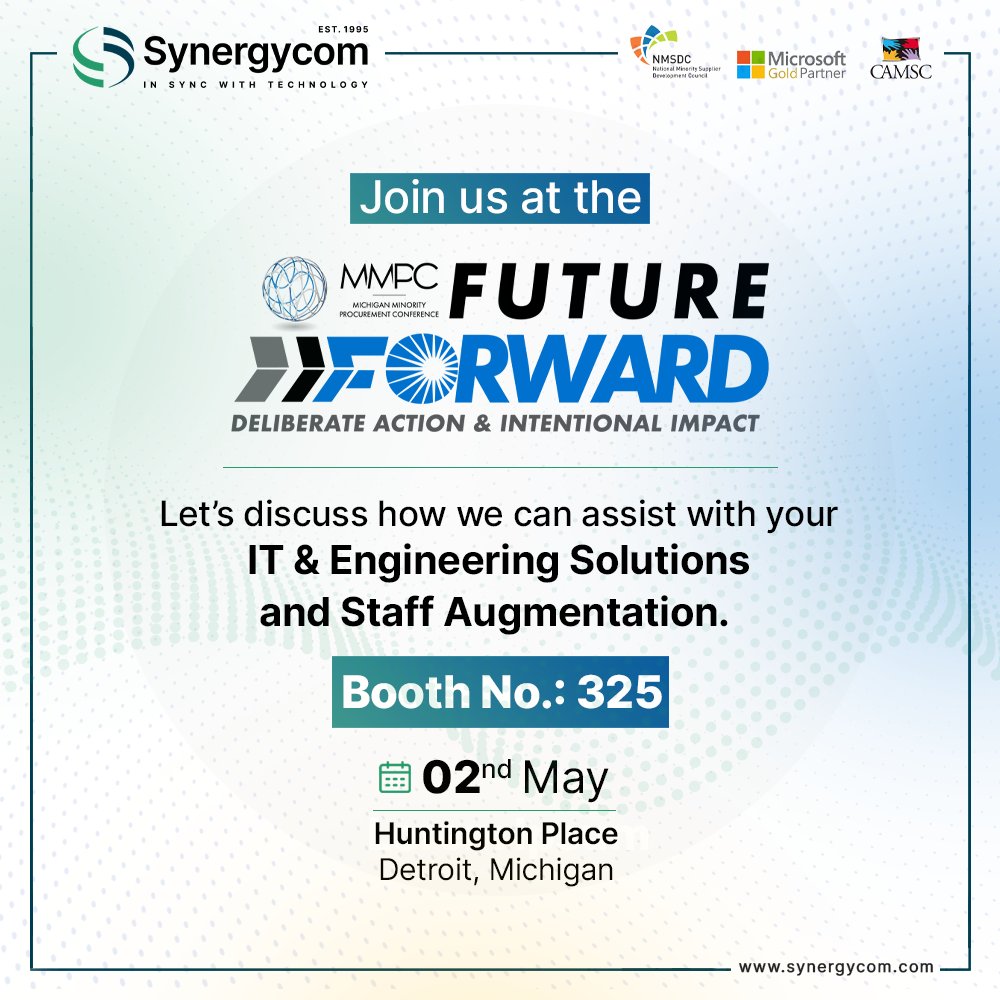 We look forward to connecting with you at this year’s MMPC.
#2024MMPC #MMPCFutureForward #2024MMPCSynergycom #Supplierdiversity