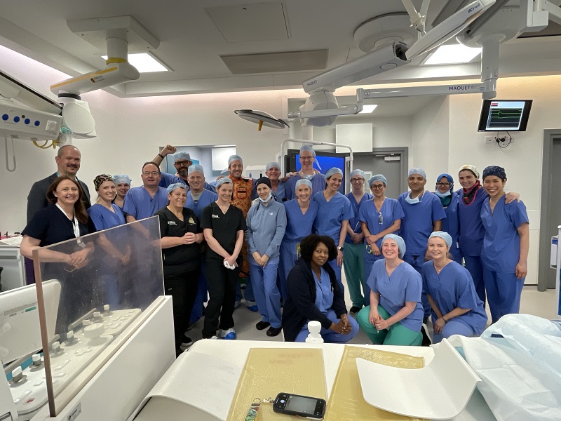 Last week our Congenital Cardiology team welcomed visitors from 4 hospitals in the USA who came to receive training in a new ASD (Atrial Septal Defect) device, soon to be used in the USA. It was an extremely productive visit and the Leeds team were delighted to share learning.
