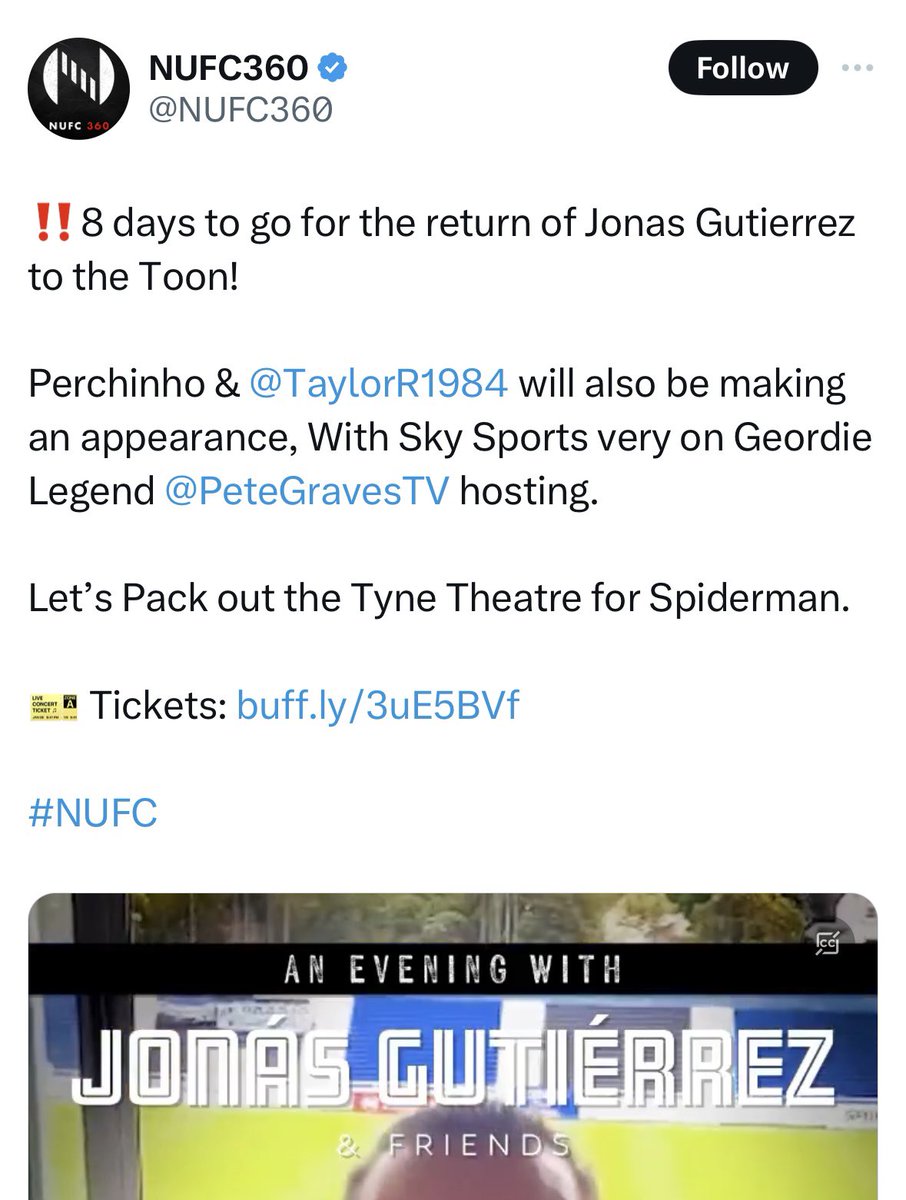 When you copy someone’s homework without consulting your calendar. 🗓️ 😂 Should be a great event though @PeteGravesTV ⚫️⚪️⚫️⚪️ #NUFC