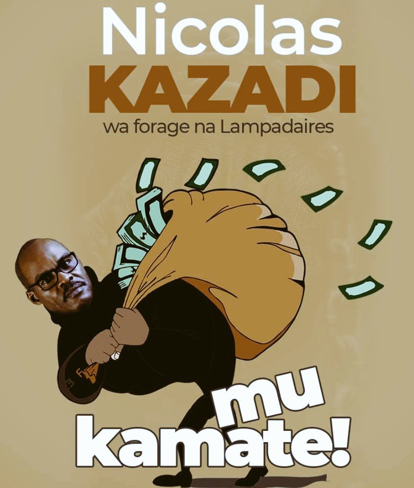 [#RDC : Nous apprenons que le ministre des finances @nskazadi et ses complices cherchent à quitter le pays par Congo Brazzaville ! Le mettre en prison à Makala serait une garantie et peut apaiser la population!