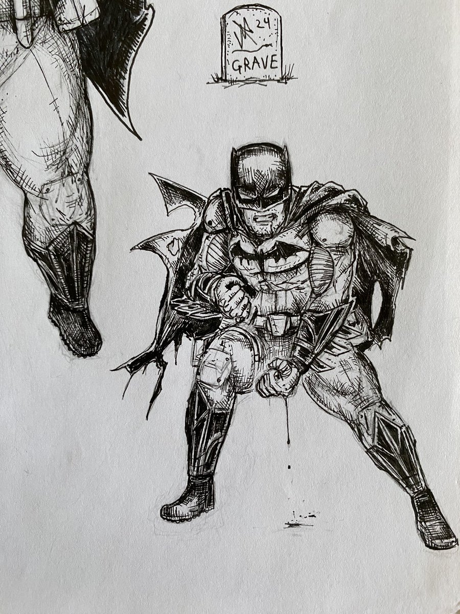 My Batman design. 
#batman #drawing #thebatman #art #comics #comicart #dccomics #lineart #artist #sketch #arkhamknight #reelsart #ink