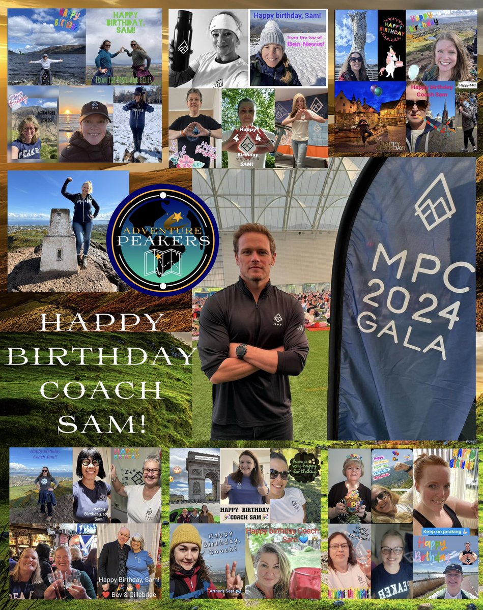 Wishing our amazing Coach @SamHeughan (the king of adventure!) a very Happy Birthday from us all. Cheers to you & all of your past, present, and future adventures! 🎉♥️🥳 #HappyBirthdayCoachSam #SamHeughan #MPC #MyPeakChallenge #HappyBirthdaySamHeughan @mypeakchallenge