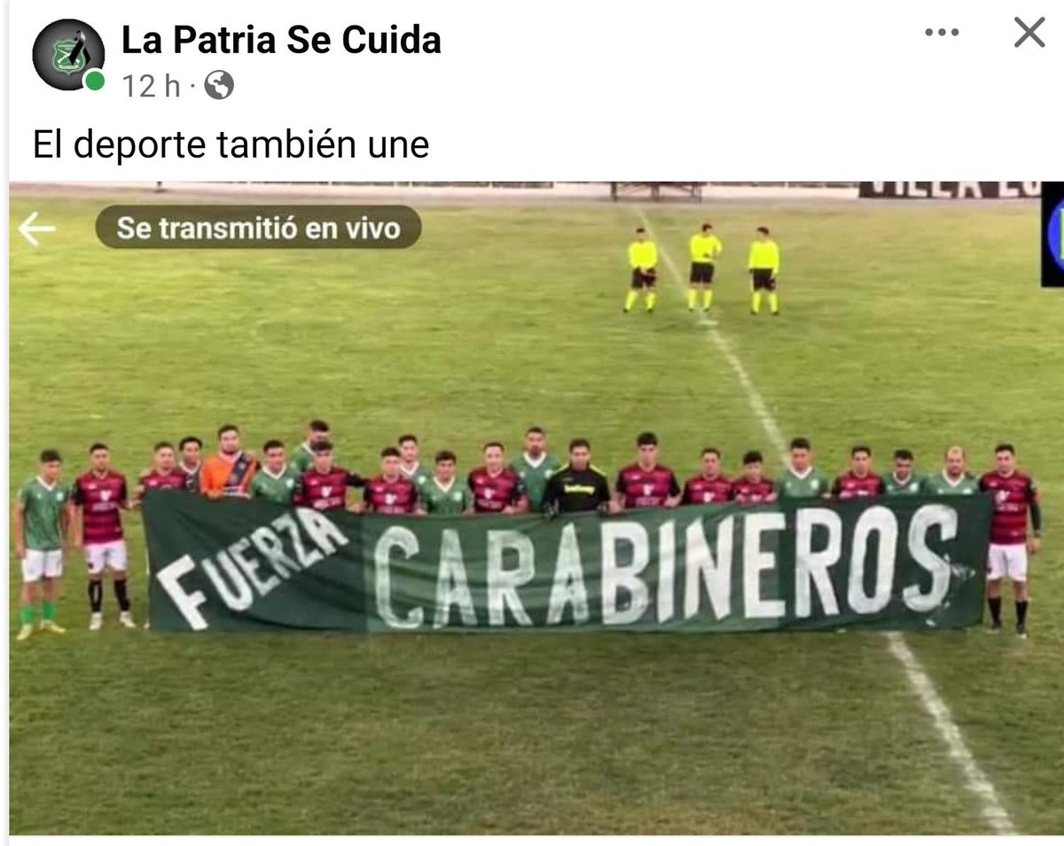 También el deporte se une a apoyar a nuestros carabineros 💚🙏 #YoApoyoACarabineros