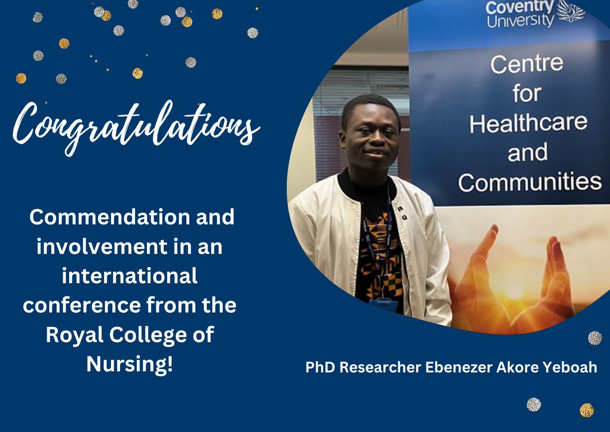 Ebenezer Akore Yeboah, a PhD researcher at Coventry University, and emergency department nurse at SWFT has researched reducing carbon emissions in the NHS & earned a commendation and involvement in an international conference from the Royal College of Nursing (RCN)!