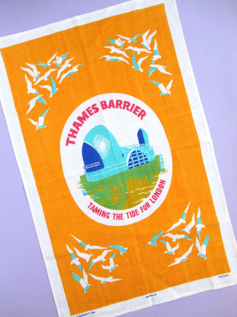 Another London tea towel, this time an 80s design celebrating the Thames Barrier because if you did anything in the 80s you made a tea towel about it.