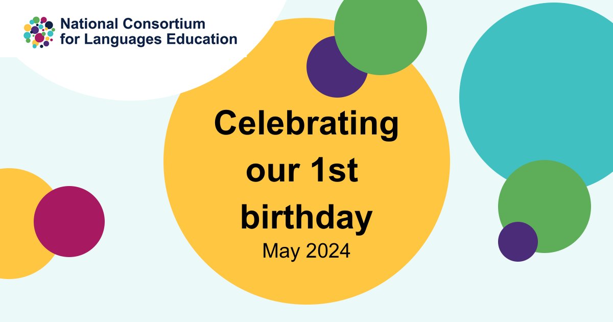 We're celebrating our 1st birthday 🎂. What a lot we've achieved! Thanks to the many people who have helped us get this far; looking forward to our next successes. Read about our achievements: bit.ly/3UD9zr7 #mfltwitterati #LanguageHubs @Schools_British @GI_London1