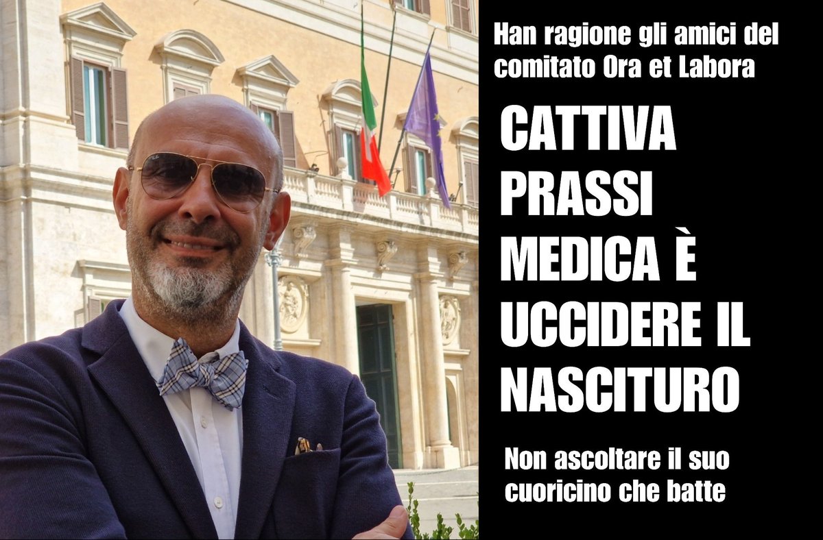 Cattiva prassi medica non è fare ascoltare il battito del cuoricino di un bimbo. Uccidere il nascituro con l'#Aborto: quella si che è una cattiva prassi medica, tanto che già Ippocrate 400 anni prima di Cristo faceva giurare ai medici di non praticarlo mai.