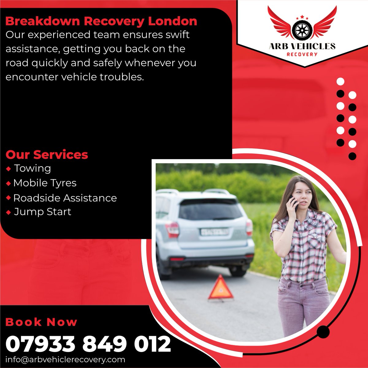 ARB Vehicle Recovery offers reliable breakdown recovery services in London. With our expertise, we ensure prompt assistance to get you back on the road swiftly.

arbvehiclerecovery.co.uk
#BreakdownRecovery 
#LondonRecovery 
#RoadsideAssistance 
#EmergencyRecovery 
#VehicleRescue