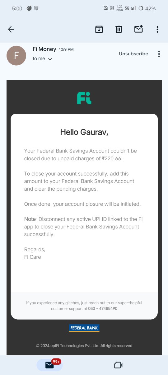 These crooks at @Bank_on_Fi are looting their customer's in unscrupulous ways, requesting @RBI to intervene and take strict action on these goons! Been trying to close this useless 0 balance account and this is what I get served with. 

#SCAM #ScamAlert #chor #bankonfi