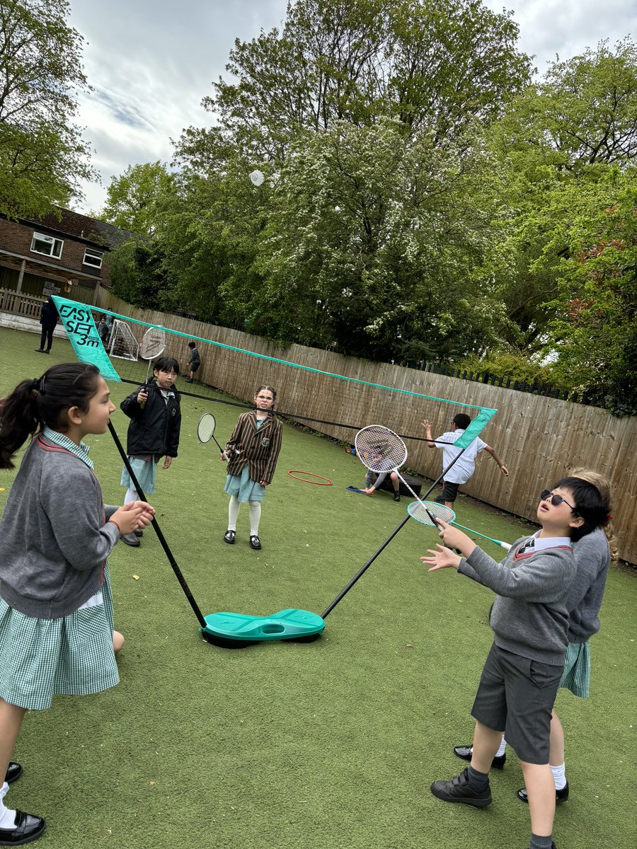 Great to see our new badminton set having a positive impact on the playground. #healthybodieshealthyminds #sportforall