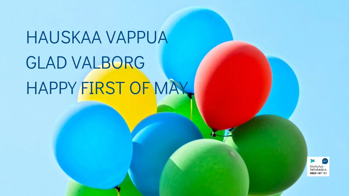 myrkytystieto's tweet photo. Hauskaa vappua! Glada vappen! Happy First of May!
Lue lisää nettisivuiltamme: Myrkytystietokeskuksen kevään juhlat pääsiäinen ja vappu,
linkki biossa.
#vappu #vappen #valborg #FirstOfMay
#vappupallo #ilmapallo #helium #sima #kasvoväri #serpentiini https://t.co/AYEYvrMTWU