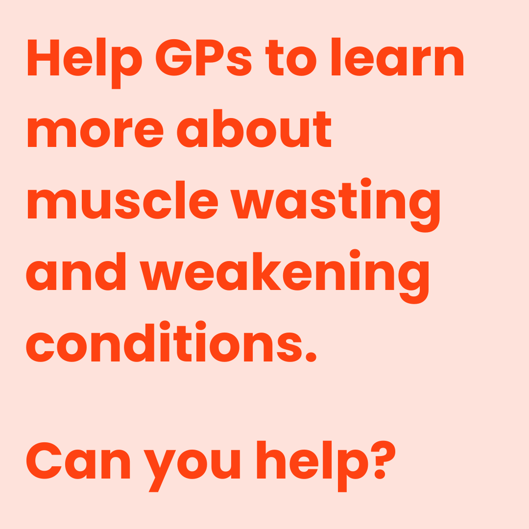 Over 80% of you told us that helping healthcare professionals to have a better understanding of muscular dystrophy should be one of our top priorities. We’re holding an event in London on 21 May to educate GPs on these conditions. Invite your GP: shorturl.at/hlEQY