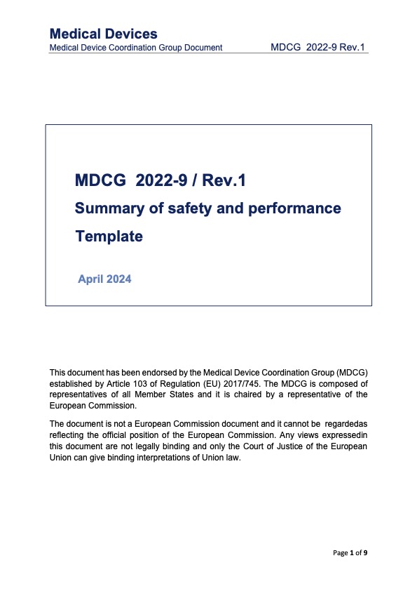 The #MDCG has released Revision 1 of the guidance document MDCG 2022-9, outlining changes to the Summary of Safety and Performance #SSP template for #IVDs. 1/5
health.ec.europa.eu/document/downl…
#IVDR #MedicalDevices #RegulatoryCompliance #HealthcareInnovation #PatientSafety #EUDAMED