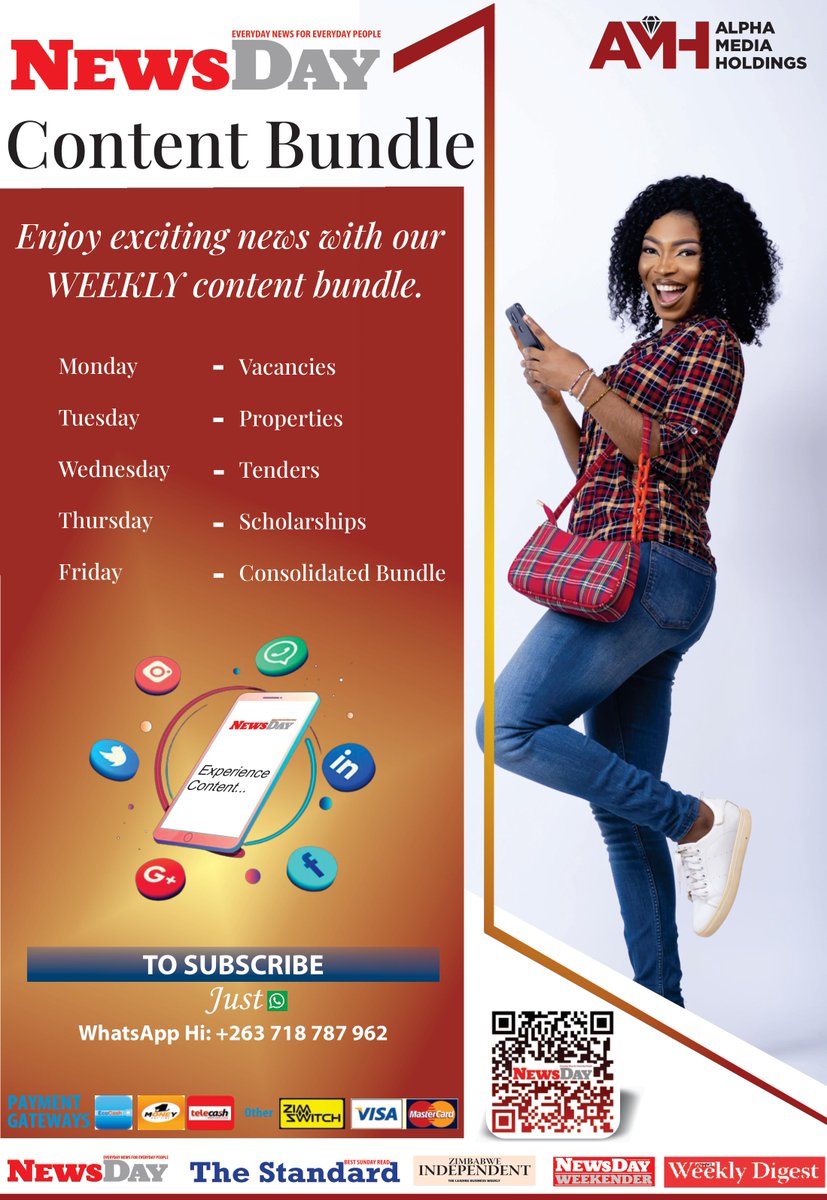 🔴Have you subscribed to our Weekly content bundle? If not what are you waiting for.... Enjoy exciting news with our weekly content bundle. To subscribe just WhatsApp Hi: +263 718 787 962 #ContentBundle #experiencecontent