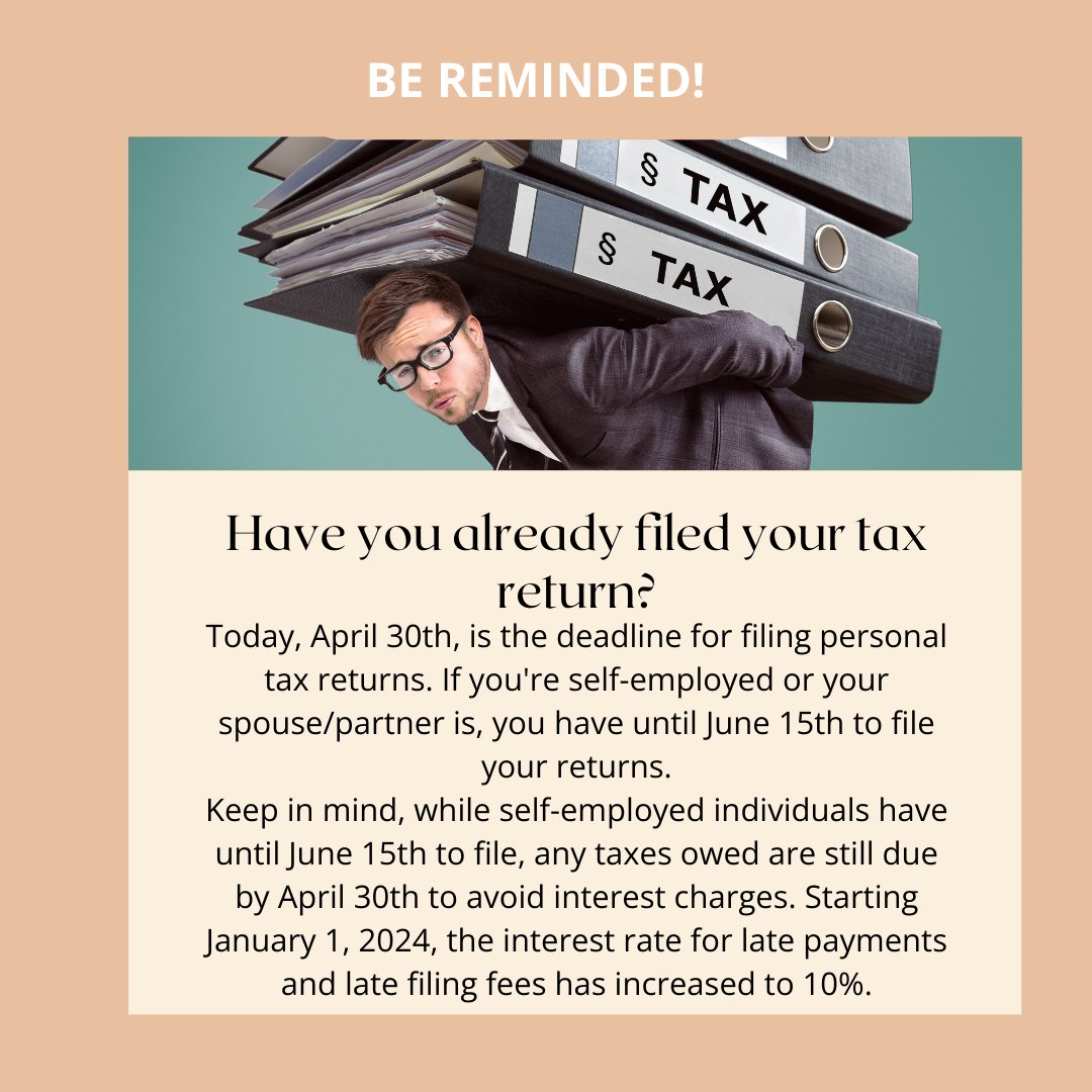 ✨ 𝑨 𝒈𝒆𝒏𝒕𝒍𝒆 𝒏𝒖𝒅𝒈𝒆 𝒇𝒓𝒐𝒎 𝑩𝒐𝒐𝒌𝒔 𝑰𝒏 𝑳𝒊𝒏𝒆 ✨

#TaxDeadline2024 #TaxDeadlineAlert #taxpayments #personaltaxes #personaltaxreturns  #canada