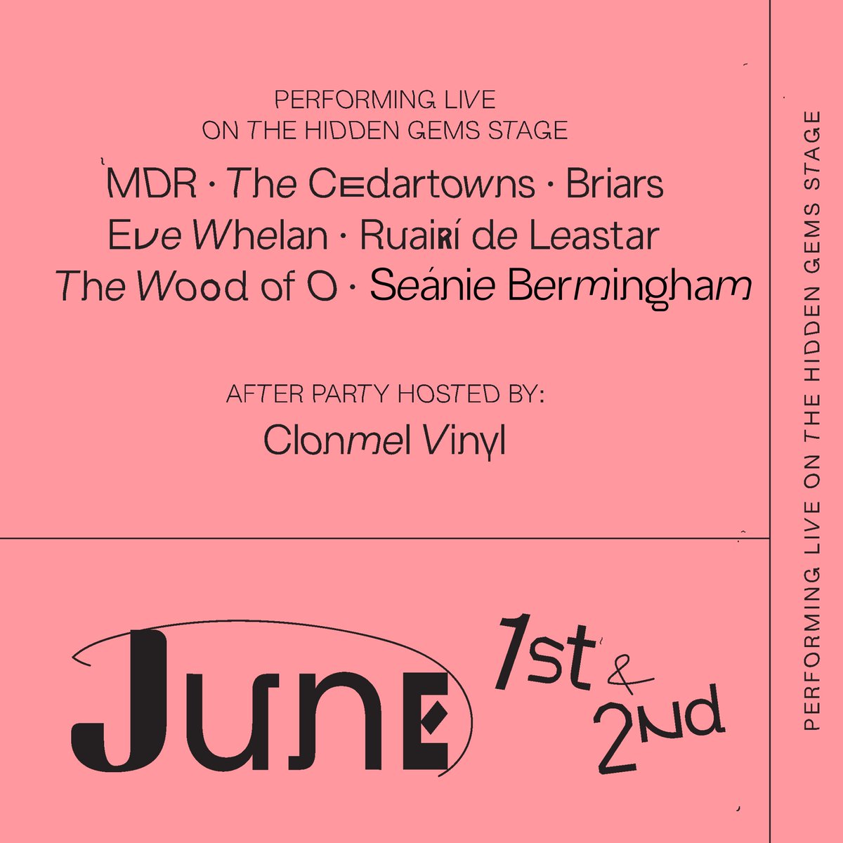When Next We Meet (@whennextwe_meet) on Twitter photo Check out our new local artists stage... Hidden Gems.
Under a stretch tent in a secluded walled garden on the festival grounds, discover these brilliant (& sound!) local acts...
June 1st & 2nd whennextwemeet.ie
#BeThereWhen <a href="/TipperaryArts/">Tipperary Arts Office</a> <a href="/tipperarymuseum/">Tipperary Museum of Hidden History</a> <a href="/ClonmelCU/">Clonmel Credit Union</a> Check out our new local artists stage... Hidden Gems.
Under a stretch tent in a secluded walled garden on the festival grounds, discover these brilliant (& sound!) local acts...
June 1st & 2nd whennextwemeet.ie
#BeThereWhen <a href="/TipperaryArts/">Tipperary Arts Office</a> <a href="/tipperarymuseum/">Tipperary Museum of Hidden History</a> <a href="/ClonmelCU/">Clonmel Credit Union</a>