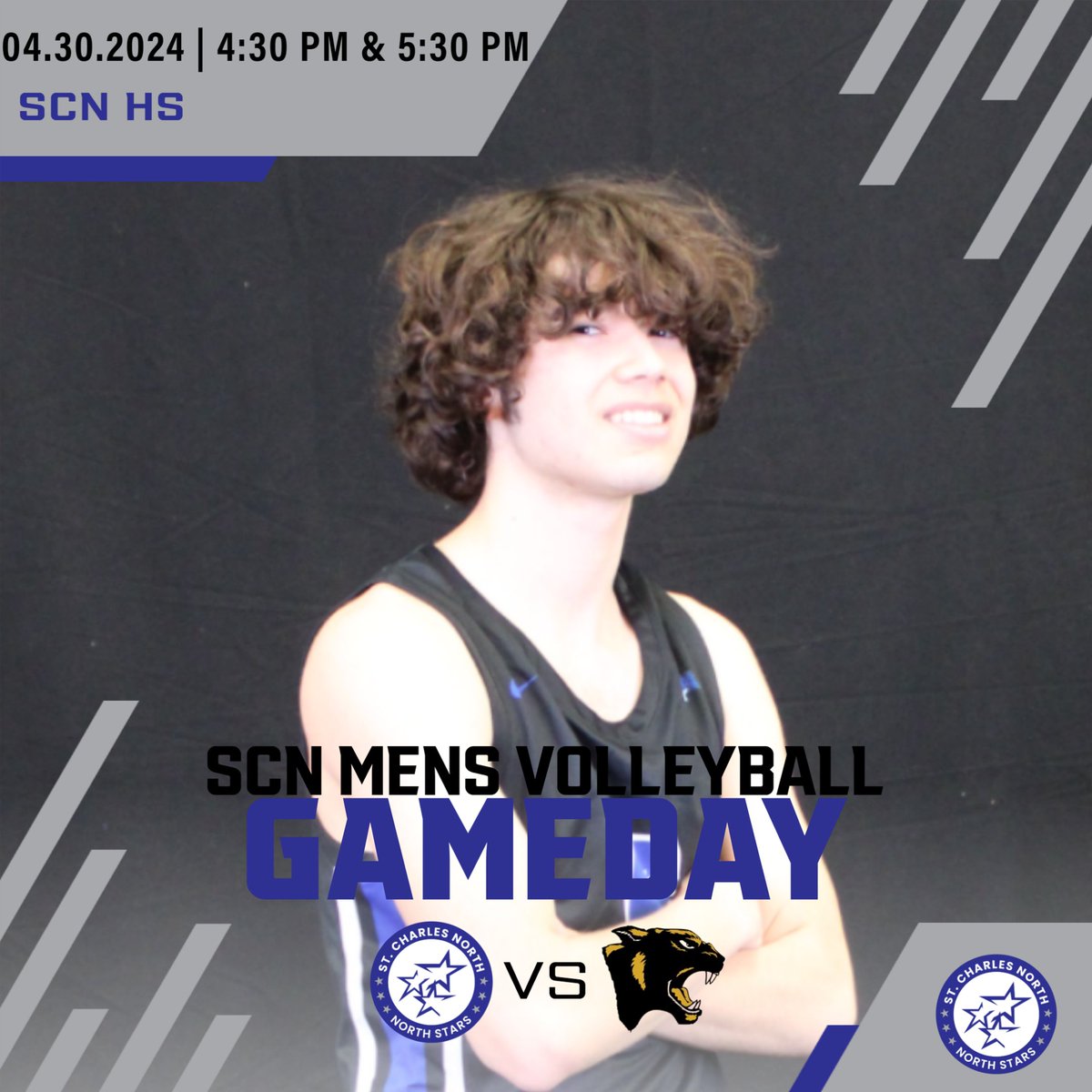 St. Charles North Men's Volleyball (@scnmvb) on Twitter photo GAMEDAY! And it's a home match too...come on out and support your North Stars on this beautiful day as we take on the Glenbard North Panthers. #SSFF #Conference #Family <a href="/SCNAthletics/">St. Charles North Athletics</a> <a href="/bluefangroup/">SCN Blue Fan Group</a> <a href="/SCNBoosters/">SCN Athletic Boosters</a> GAMEDAY! And it's a home match too...come on out and support your North Stars on this beautiful day as we take on the Glenbard North Panthers. #SSFF #Conference #Family <a href="/SCNAthletics/">St. Charles North Athletics</a> <a href="/bluefangroup/">SCN Blue Fan Group</a> <a href="/SCNBoosters/">SCN Athletic Boosters</a>