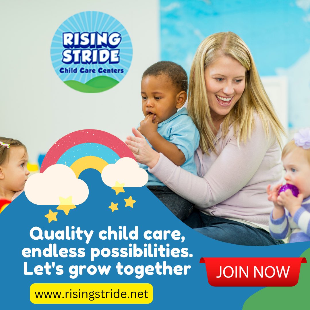 Smiles, laughter, and endless fun await your child at Rising Stride. Enroll today for a brighter tomorrow! at risingstride.net  #childcare #childcarecenter #preschool #learning #learnandgrow #delcopa