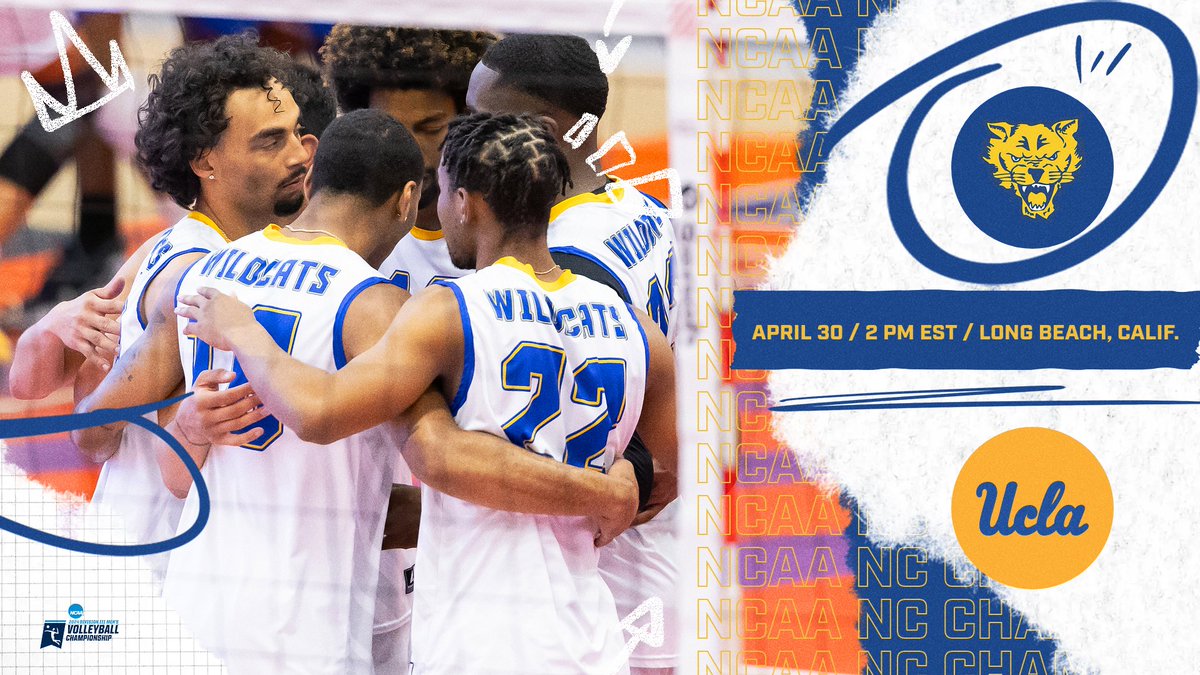 It's time for the Wildcats to take the national stage!!! @FVSU_volleyball takes on No. 1 UCLA in the NCAA National Collegiate Men's Volleyball Championship in a 2 p.m. EST (11 a.m. PST) first serve! #ValleyCats