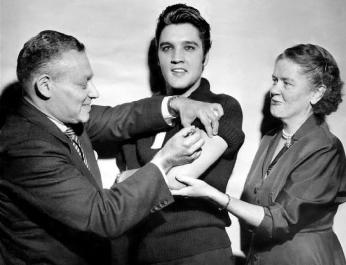@historyinmemes Once Elvis Presley received his polio vaccine in 1956, immunization levels raised from less than 1% to 80% in 6 months.