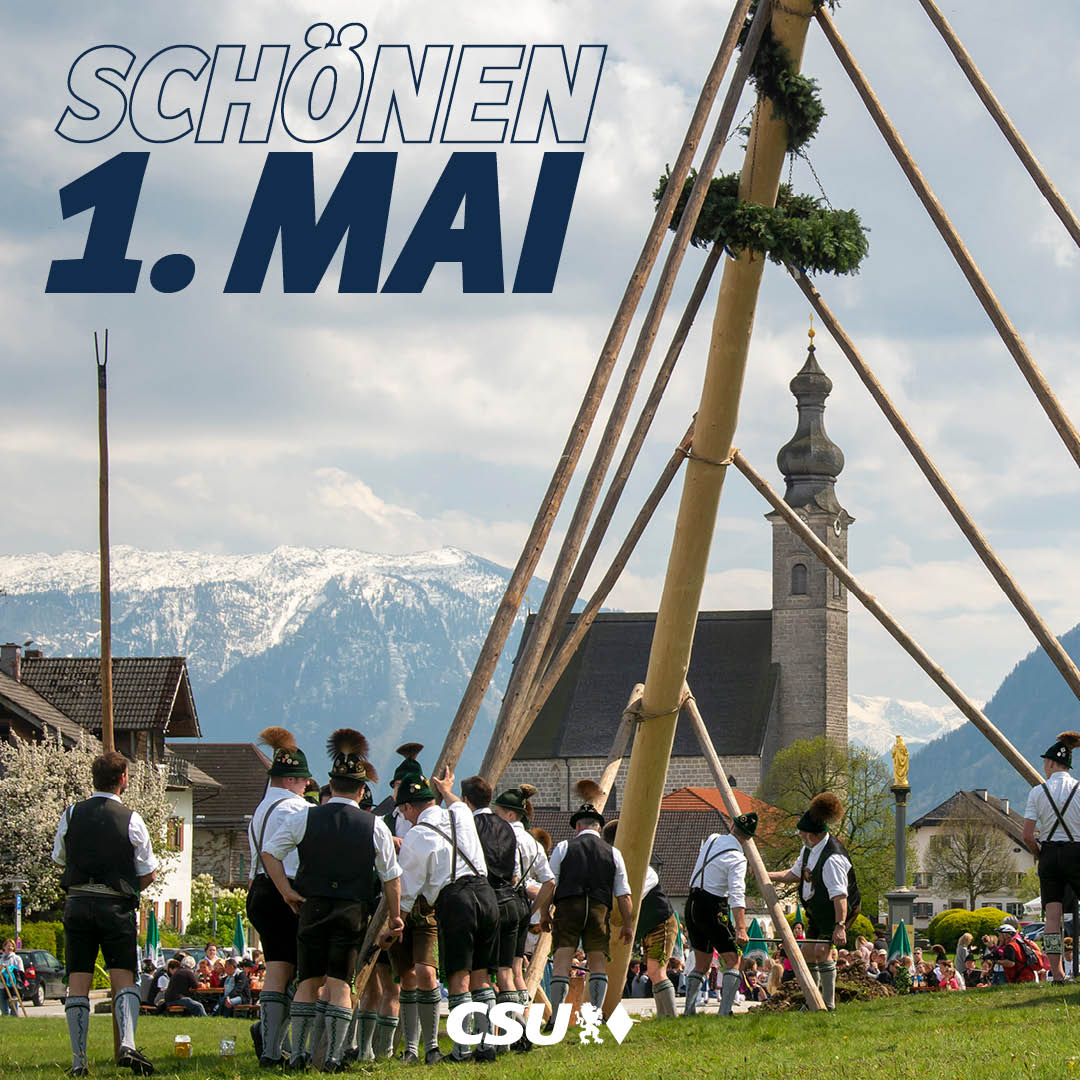 Wir wünschen euch einen wunderschönen 1. Mai! Heute wird in #Bayern Tradition gelebt: allen Maibaumaufstellern viel Muskelkraft!