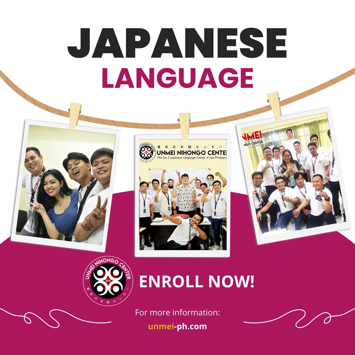 Japanese Language! Enroll now!

Pre enroll: forms.gle/ENPRJ2CFkbM4uz…

#Japan #JapaneseLanguage #Japanese #LearnJapanese #Nihongo #JapaneseLanguageSchool #JapaneseCulture #studyjapanese #UnmeiNihongoCenter
