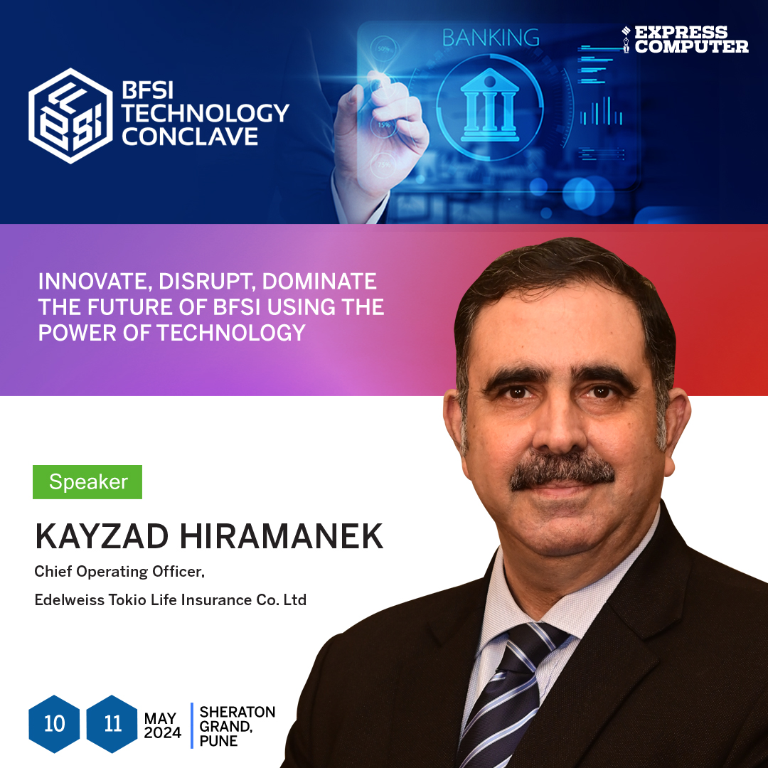 Kayzad Hiramanek, Chief Operating Officer, @edelweiss_tokio will be sharing his insights at the #BFSITechConclave 2024 | 10th & 11th May 2024 | Sheraton Grand, Pune Register Now: t.ly/10bfsiT @srikrp @NivedanPrakash @H_Y_DESAI @AdarshSom
